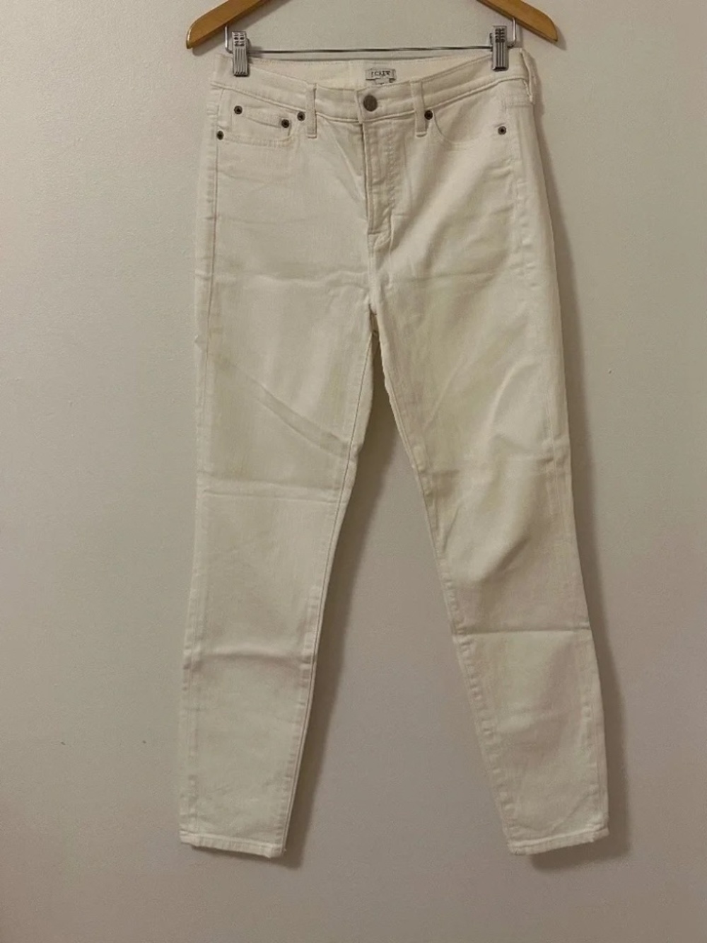 J. Crew White Denim Skinny Jeans | Size 28